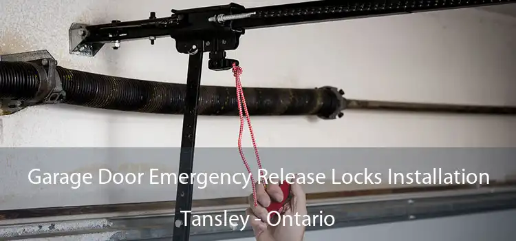 Garage Door Emergency Release Locks Installation Tansley - Ontario