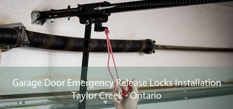 Garage Door Emergency Release Locks Installation Taylor Creek - Ontario