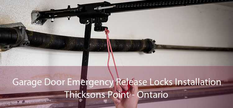 Garage Door Emergency Release Locks Installation Thicksons Point - Ontario