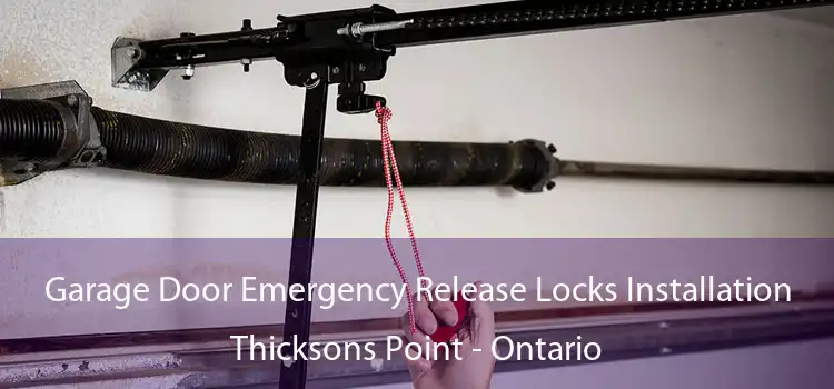 Garage Door Emergency Release Locks Installation Thicksons Point - Ontario