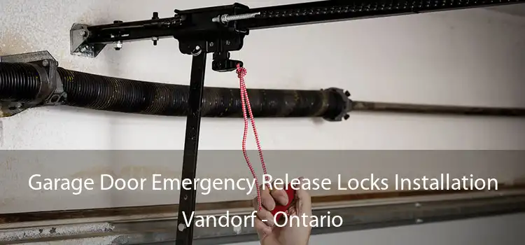 Garage Door Emergency Release Locks Installation Vandorf - Ontario
