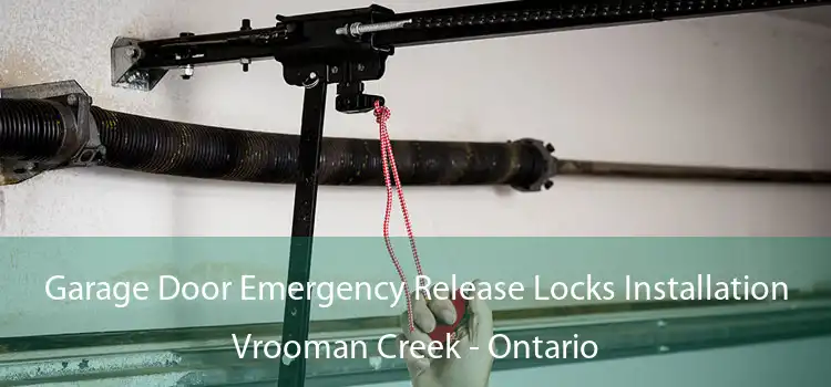 Garage Door Emergency Release Locks Installation Vrooman Creek - Ontario