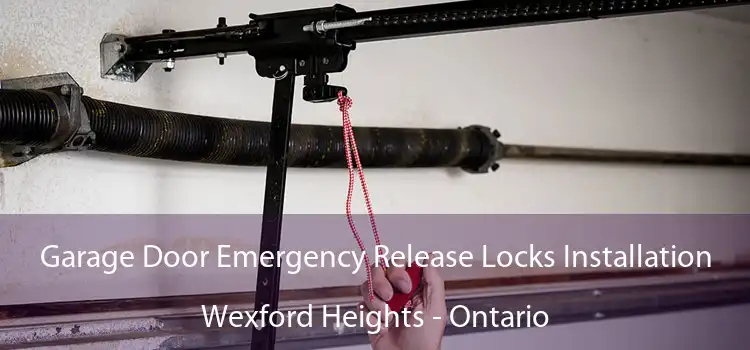 Garage Door Emergency Release Locks Installation Wexford Heights - Ontario