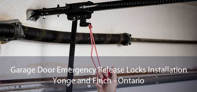 Garage Door Emergency Release Locks Installation Yonge and Finch - Ontario