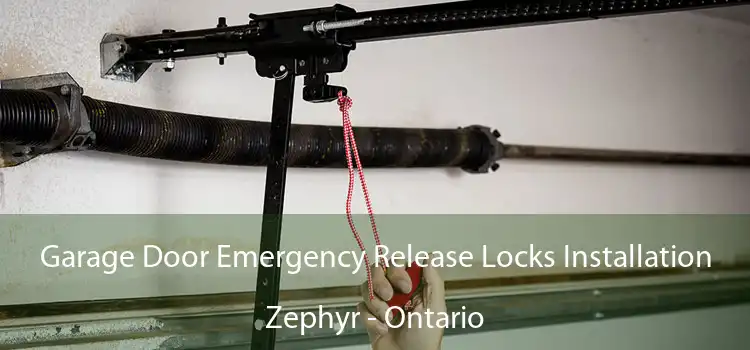 Garage Door Emergency Release Locks Installation Zephyr - Ontario