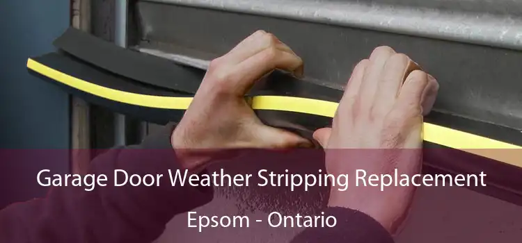 Garage Door Weather Stripping Replacement Epsom - Ontario