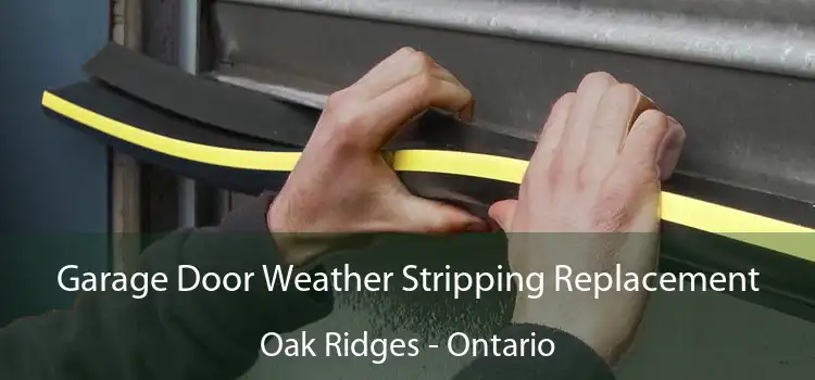 Garage Door Weather Stripping Replacement Oak Ridges - Ontario