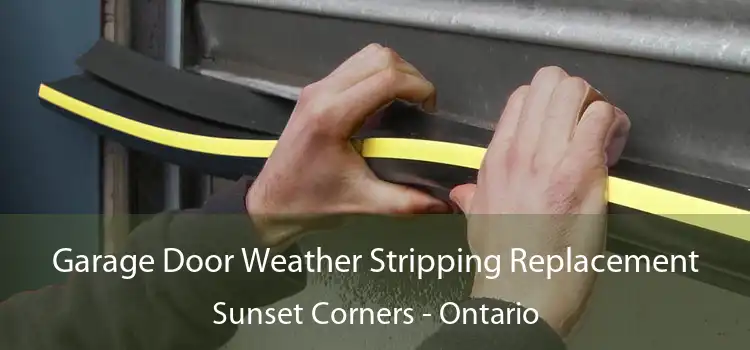 Garage Door Weather Stripping Replacement Sunset Corners - Ontario