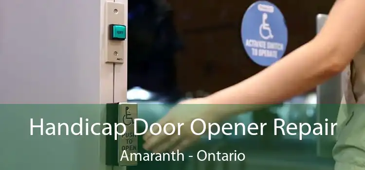 Handicap Door Opener Repair Amaranth - Ontario