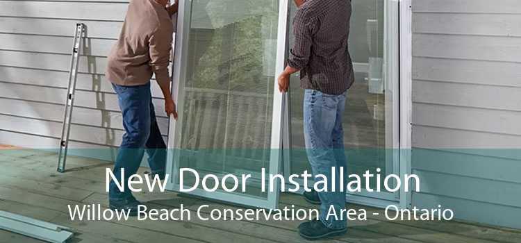 New Door Installation Willow Beach Conservation Area - Ontario