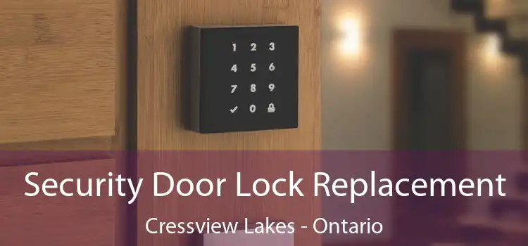 Security Door Lock Replacement Cressview Lakes - Ontario